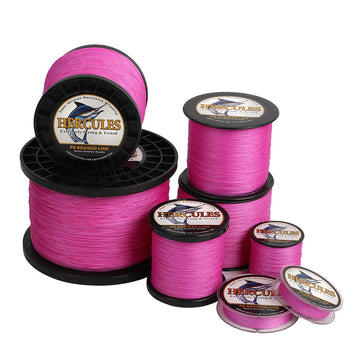 1500M 1640Yds Pink 10lb-200lb HERCULES PE Braided Fishing Line 8 Strands HERCULES
